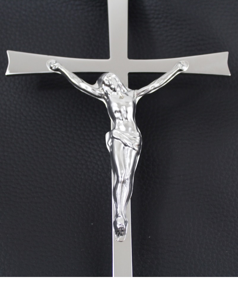 Krížik nerezový s telom Krista / 30 cm