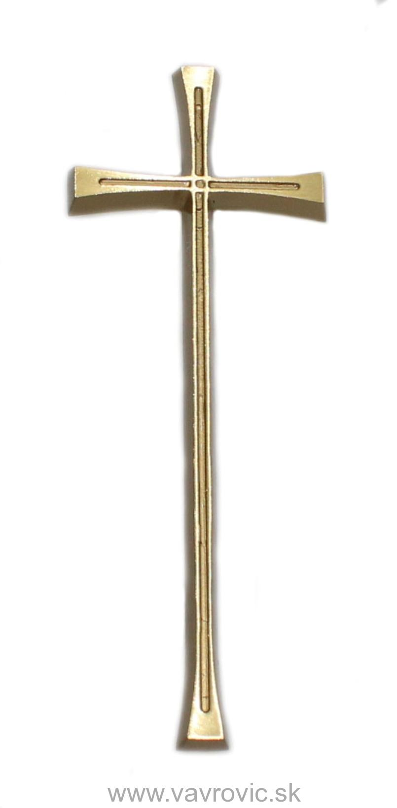 Krížik 1.B - zlatý - výška 20 cm