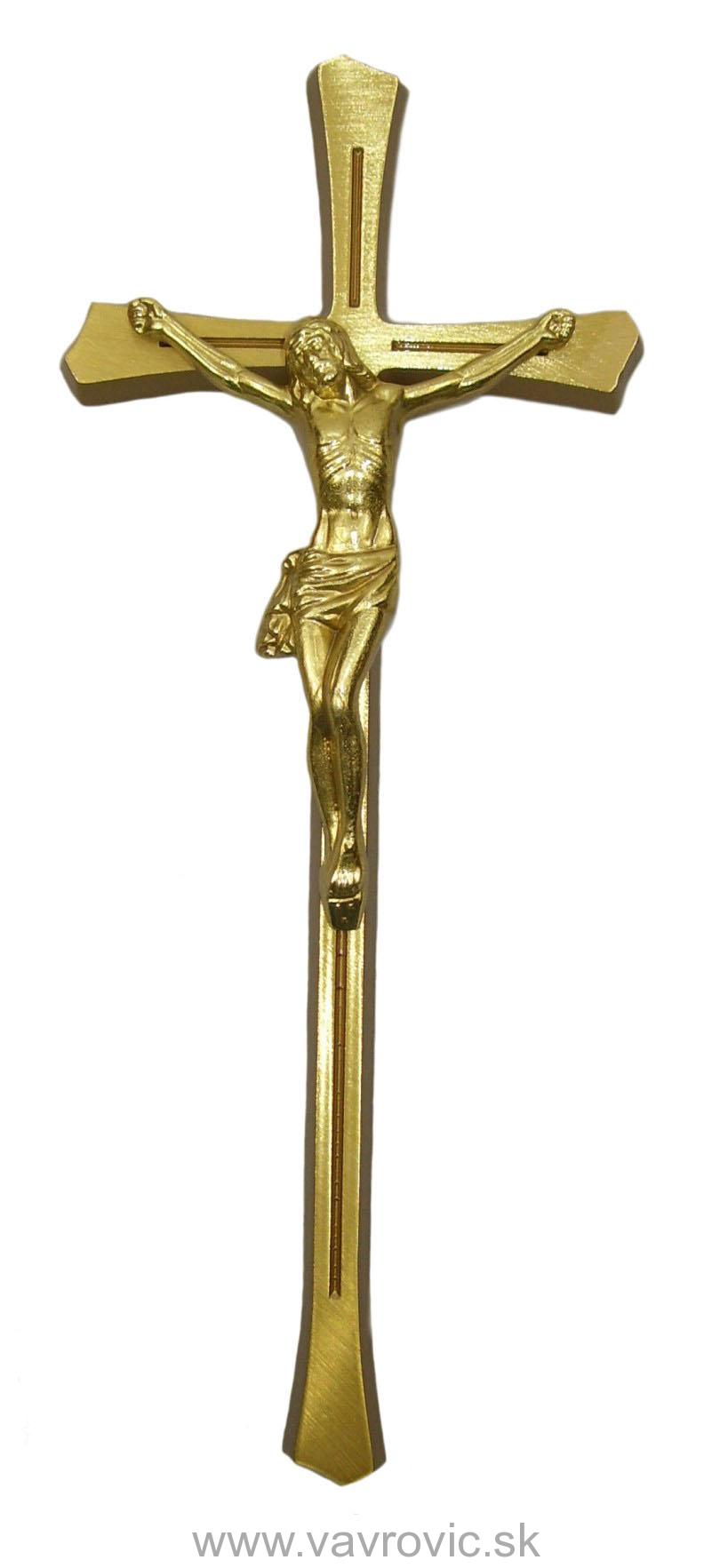 Krížik 2.S - zlatý - výška  30 cm