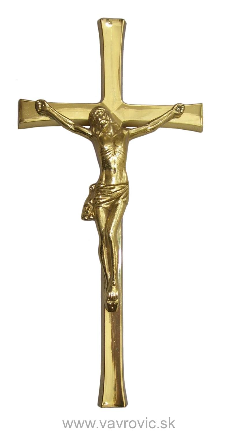 Krížik 5.S - zlatý - výška 25 cm