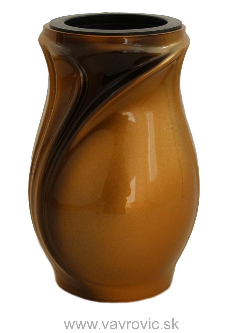 Živicová váza - tvarovaná / Imitácia Bronz