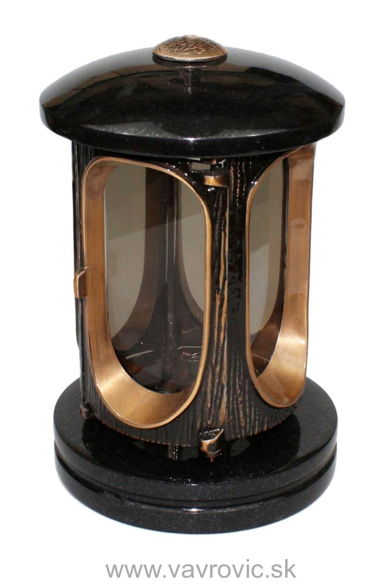 Náhrobný lampáš s kovom Zajo 