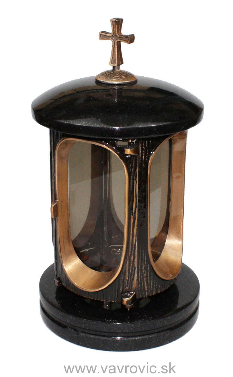 Náhrobný lampáš s kovom Zajo 