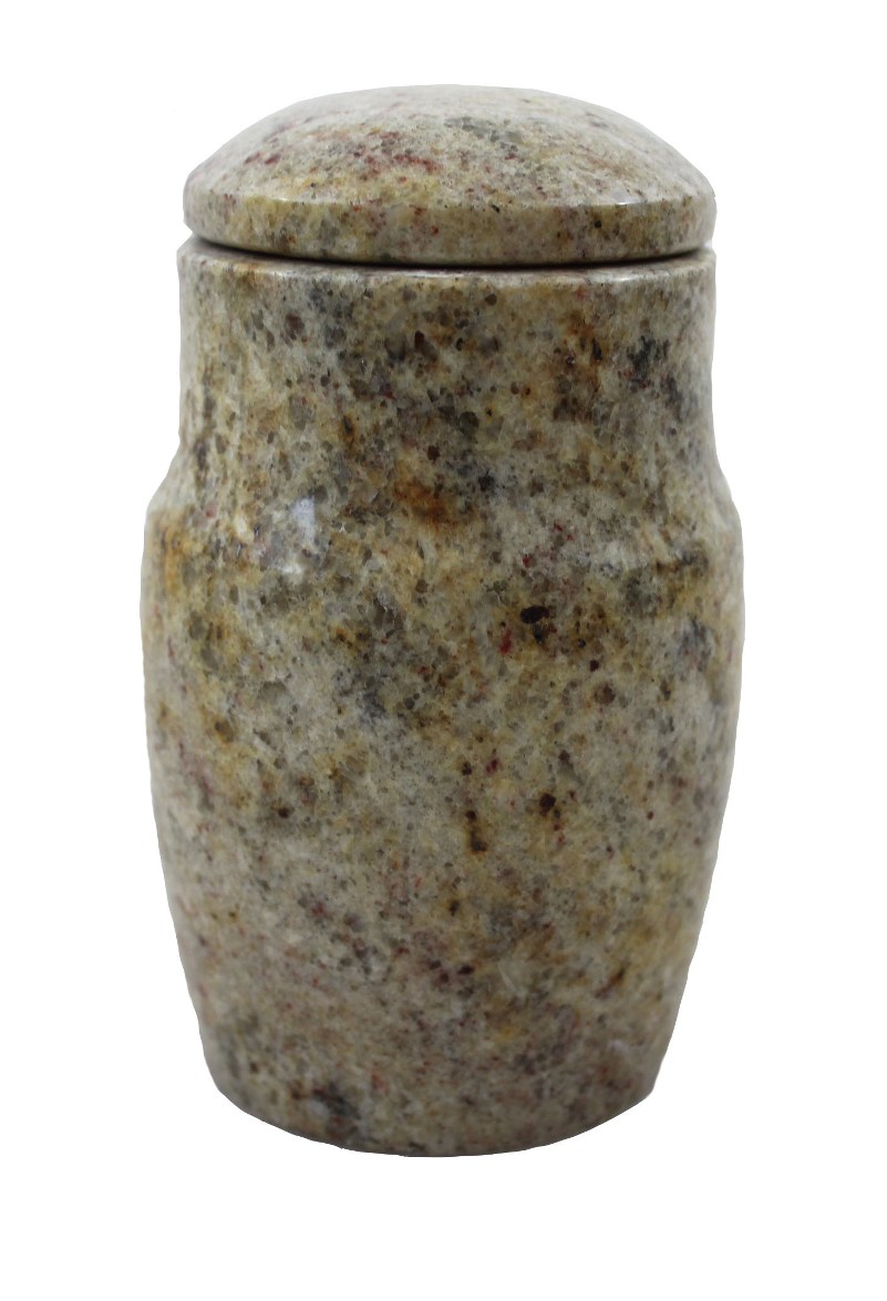 Žulová Mini urna - odsypová / Kashmir gold