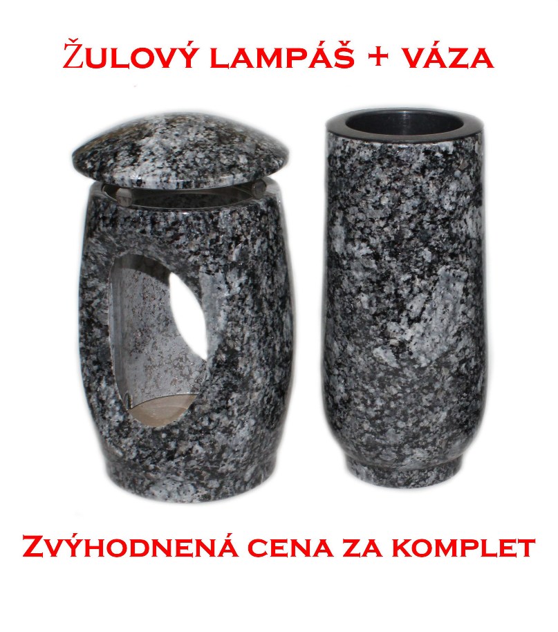 Žulový komplet MIDI - Lampáš + Váza 