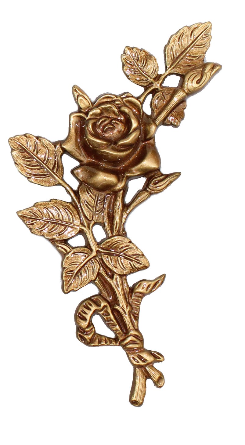Ruža bronz - pravá / 17 cm
