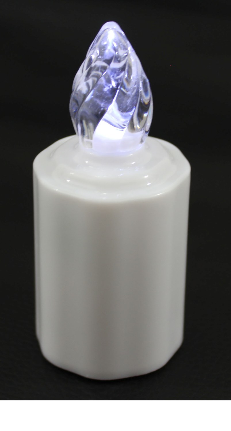 LED náhrobný kahanček ZE1 - biely