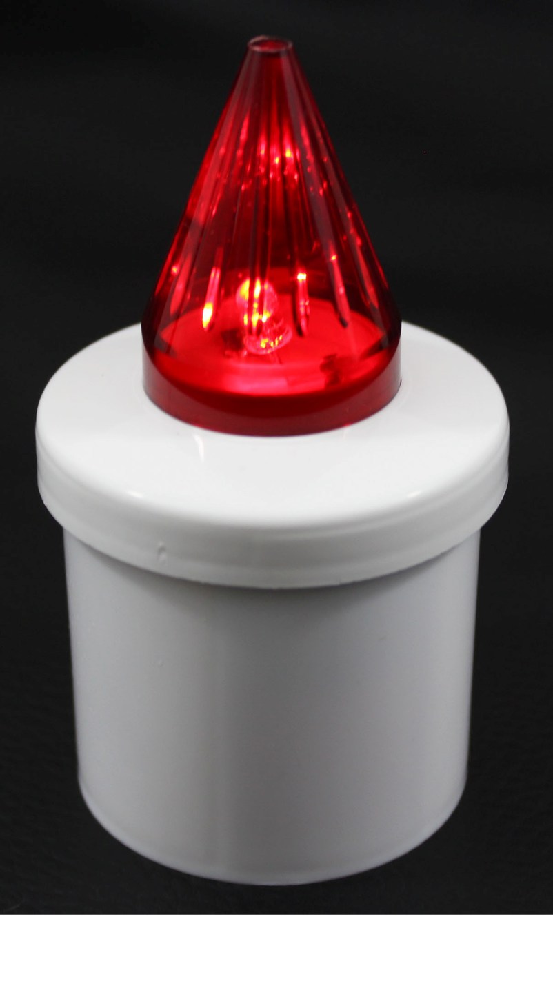LED náhrobný kahanček ZN3 - červený